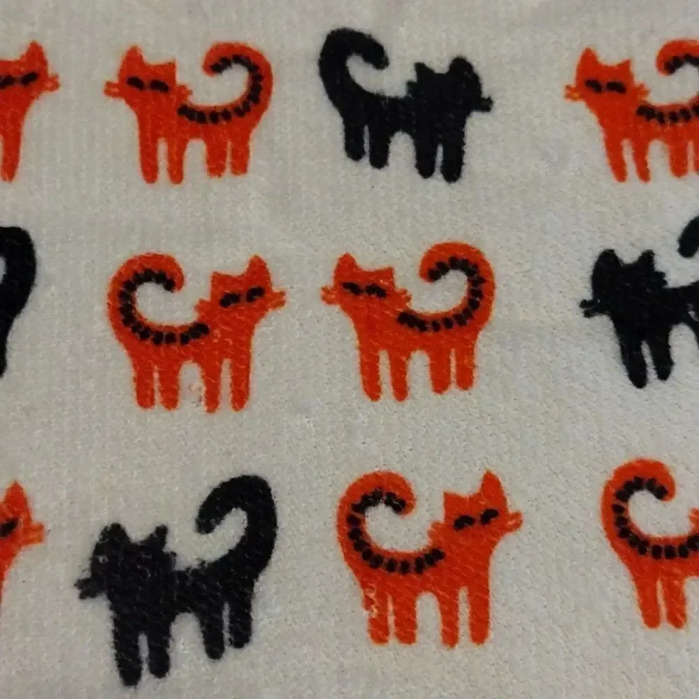 Retro Halloween Themed Pot Holders Dish Mat And Tapestry Kitchen Lot NWT‎